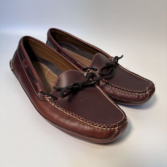 L.L.Bean Men’s 9 D Loafers Leather Brown House Indoor Shoes USA main image 6